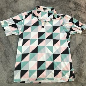 Bad Birdie Checkered Polo Size L